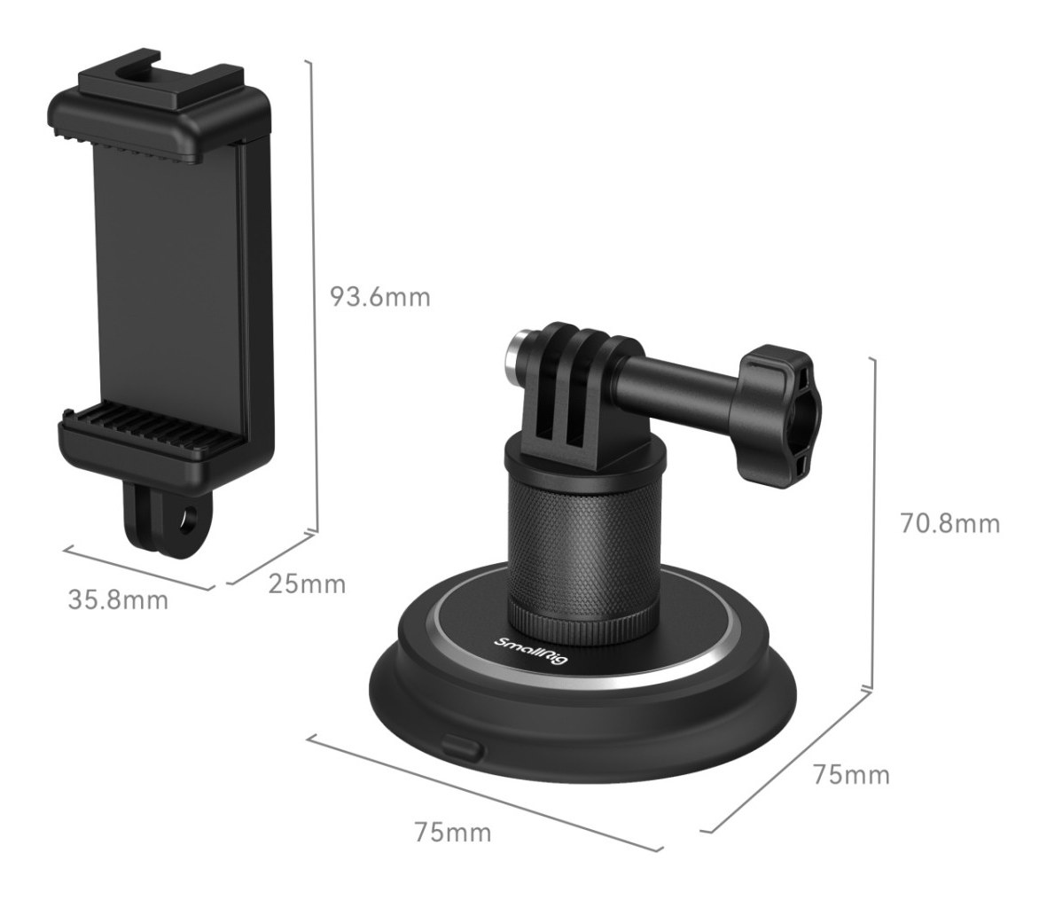 Suction Cup Mounting Support for Action Cameras