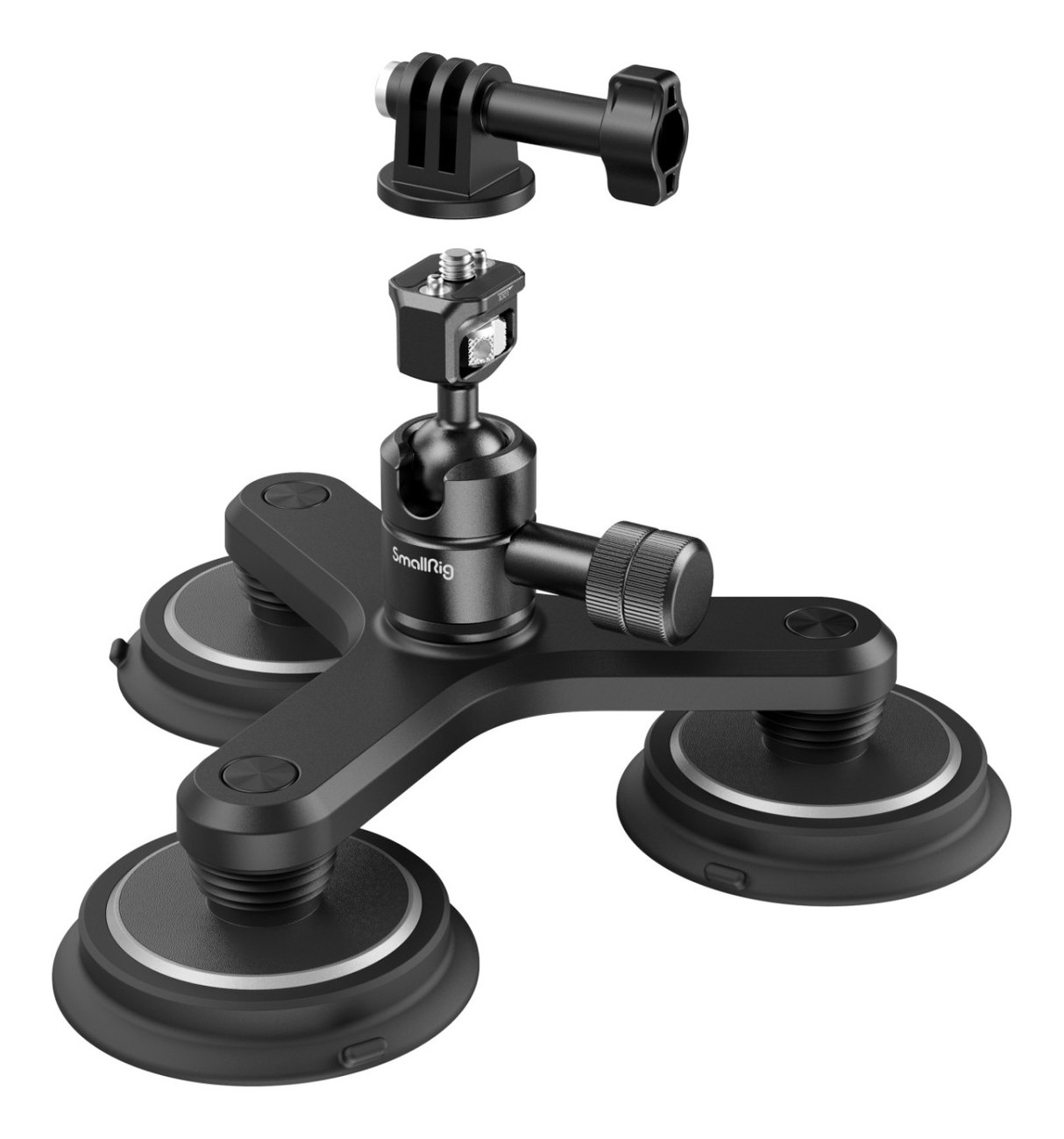 Triple Magnetic Suction Cup Mounting Support Kit for Action Cameras