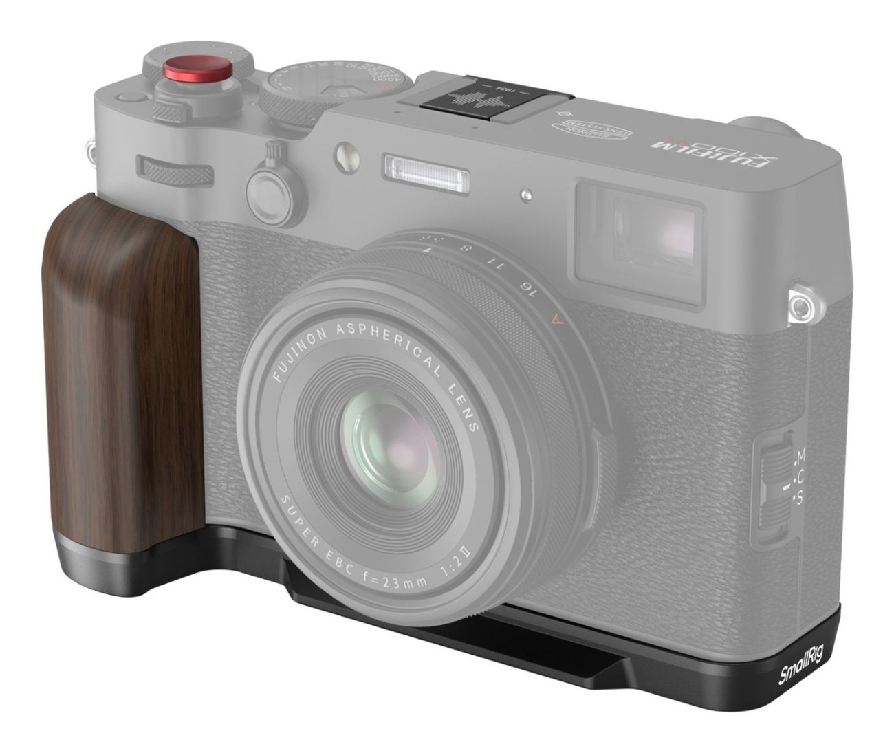 Wooden L-Shape Grip for FUJIFILM X100VI / X100V (Black)