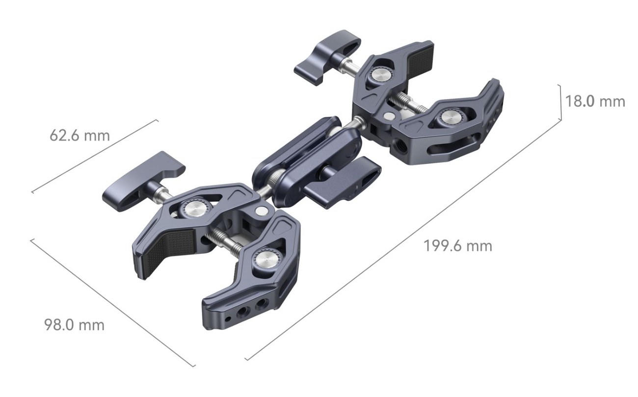 Super Clamp with Double Crab-Shaped Clamps