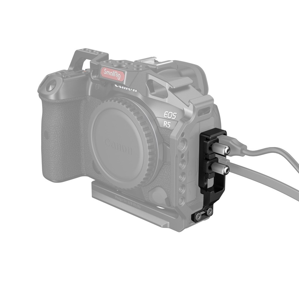 HDMI and USB-C Cable Clamp for Canon EOS R5 / R6 / R5 C