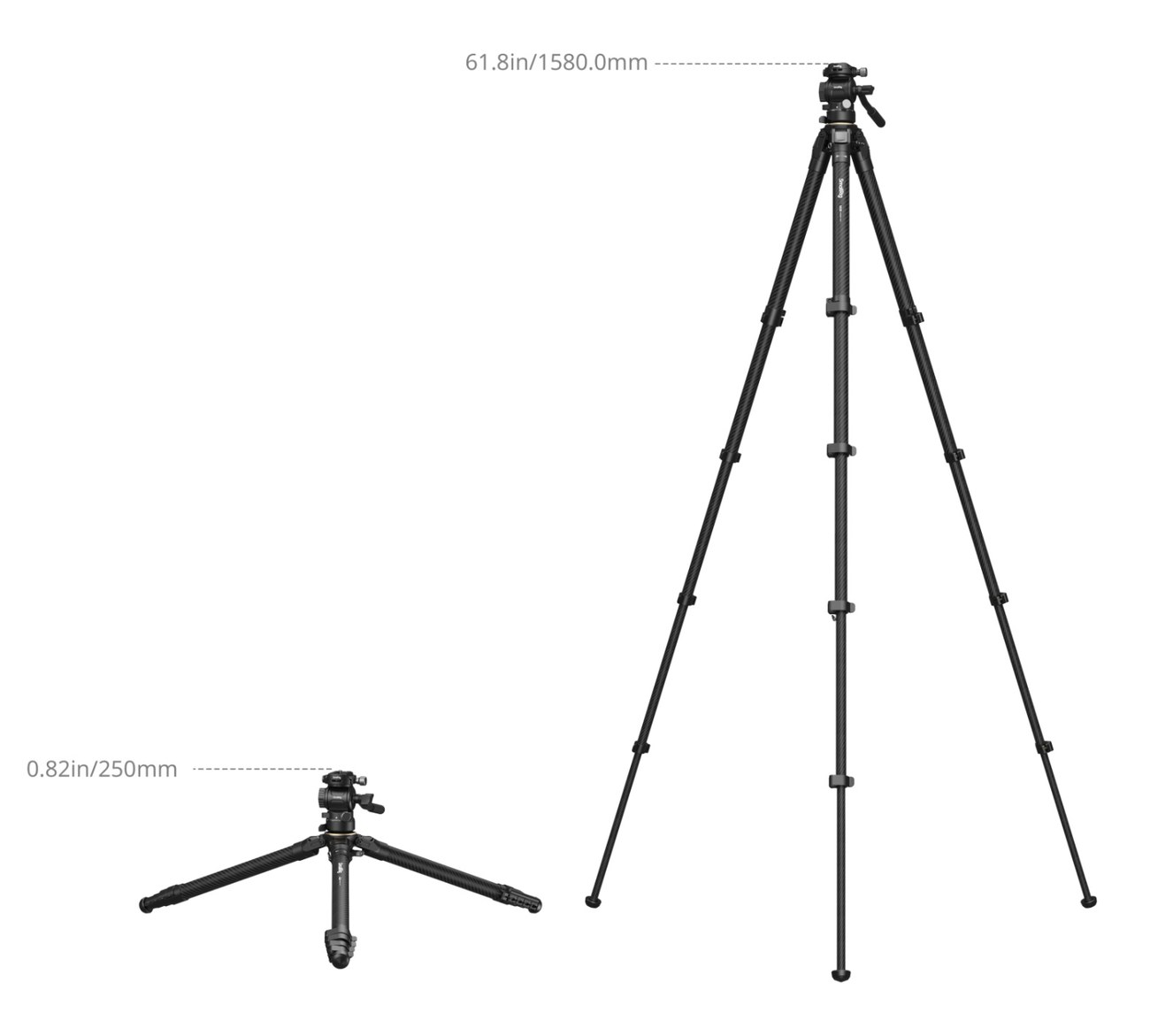 Portable Carbon Fiber Travel Tripod Kit