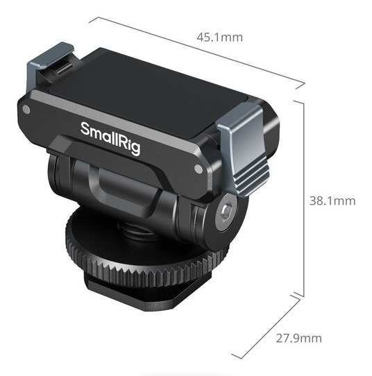 Quick Release Support for DJI Osmo Action 5 Pro / 4 / 3 with Cold Shoe Adapter