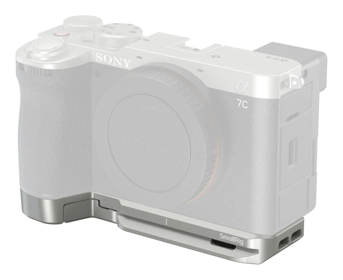 Baseplate with Airtag Slot for Sony Alpha 7C II / Alpha 7CR (Silver)