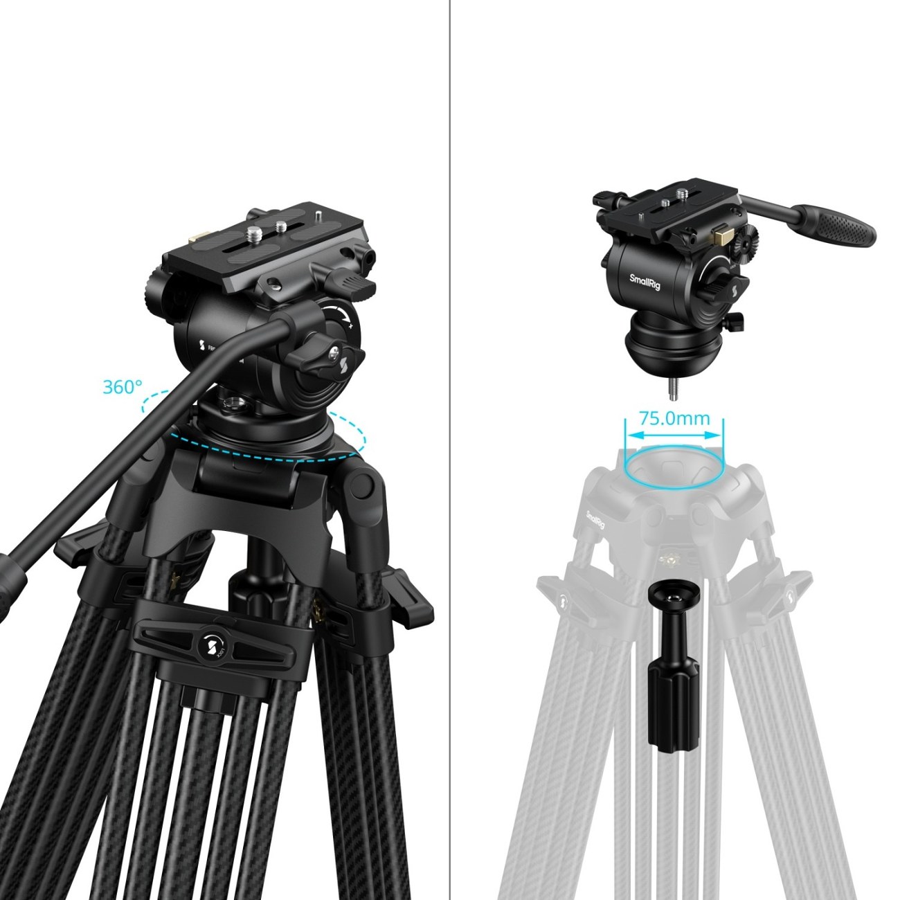 FSD14 FreeSpeed Heavy-Duty Carbon Fiber Tripod
