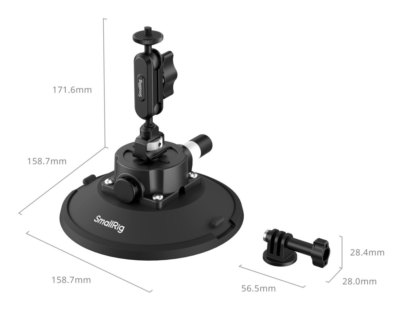 6″ Suction Cup Mount for Action Cameras