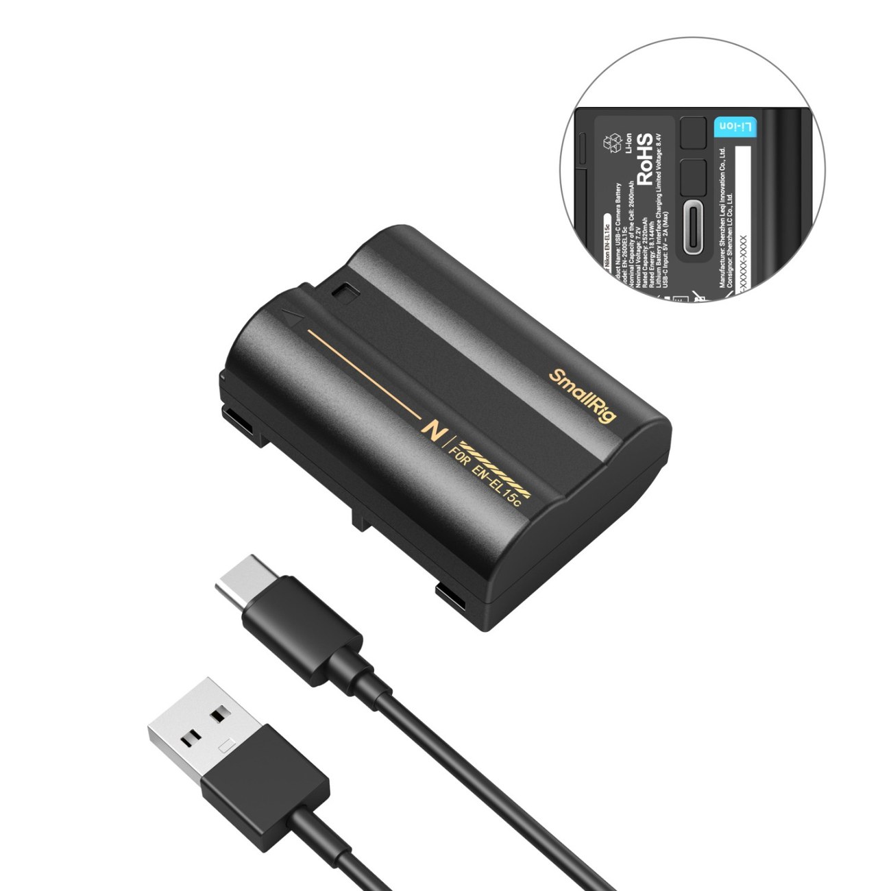 USB-C Camera Battery for Nikon EN-EL15c