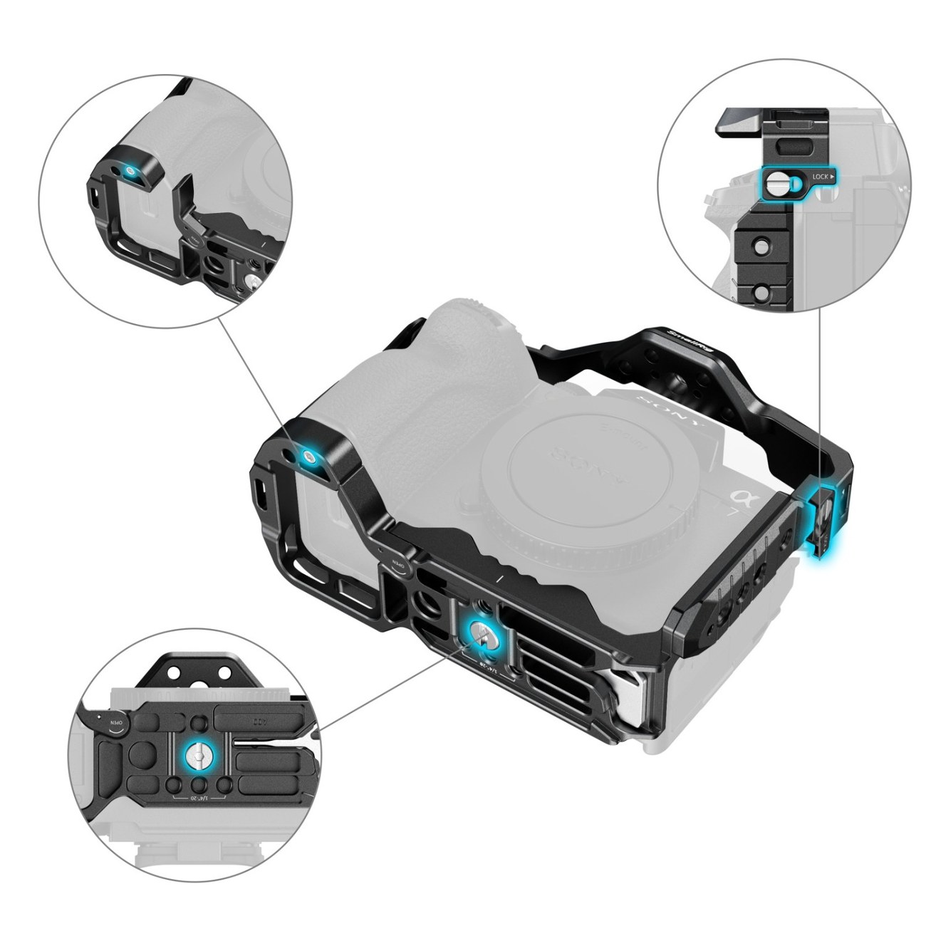 Cage for Sony Alpha 7R V / 7 IV / 7S III / 1 / 7R IV / 7 V