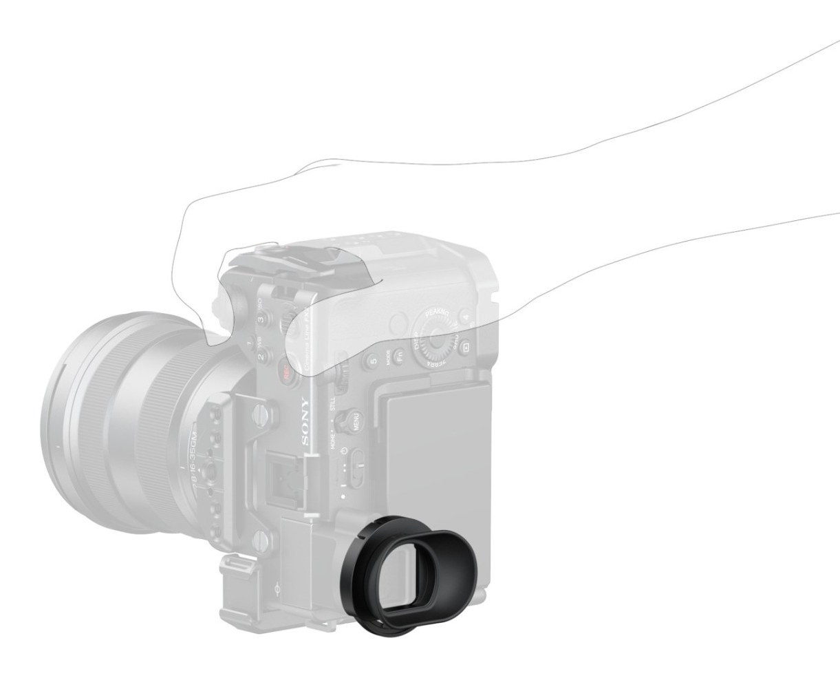 Horizontal-to-Vertical Camera Viewfinder Eyecup for Sony FX2