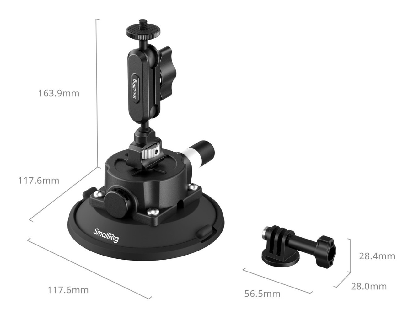 4.5″ Suction Cup Support for Action Cameras