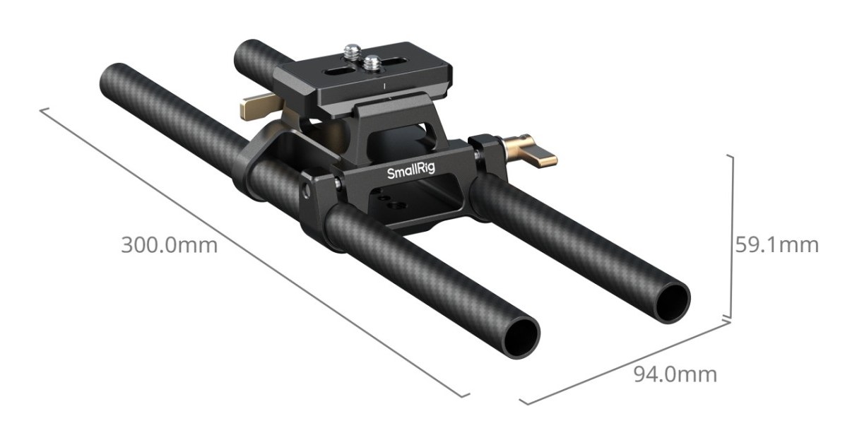 Arca-Type Mount Plate with 15mm Dual Rod Clamp