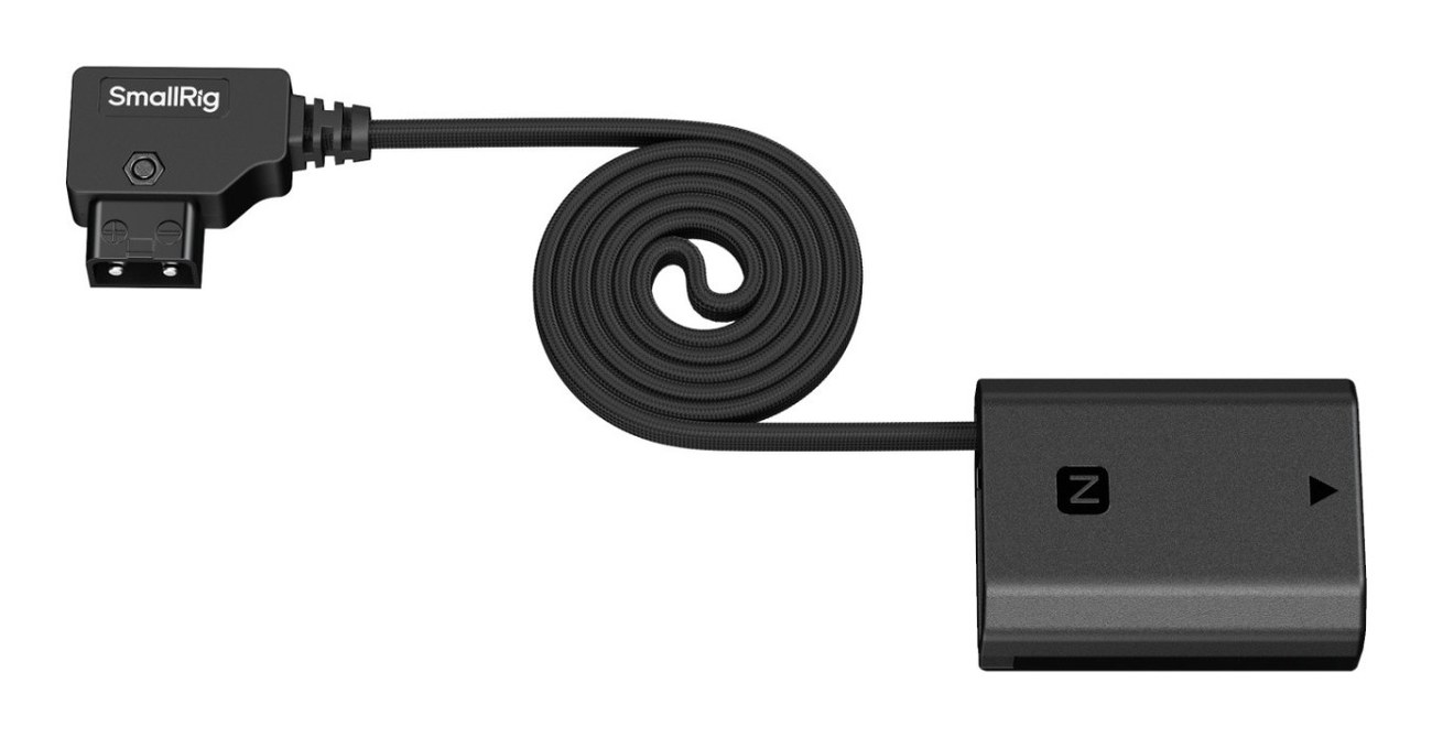 D-Tap to NP-FZ100 Attachable Self-Coiling Dummy Battery Power Cable