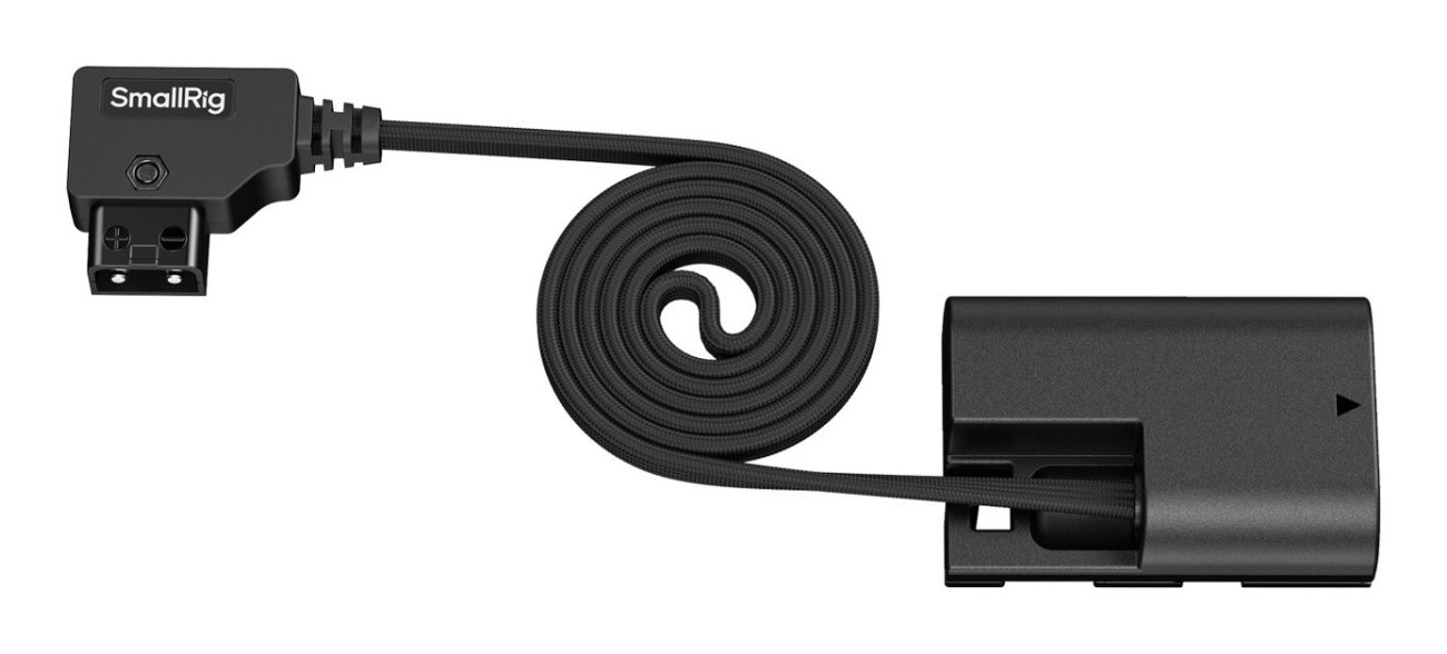 D-Tap to LP-E6P Attachable Self-Coiling Dummy Battery Power Cable