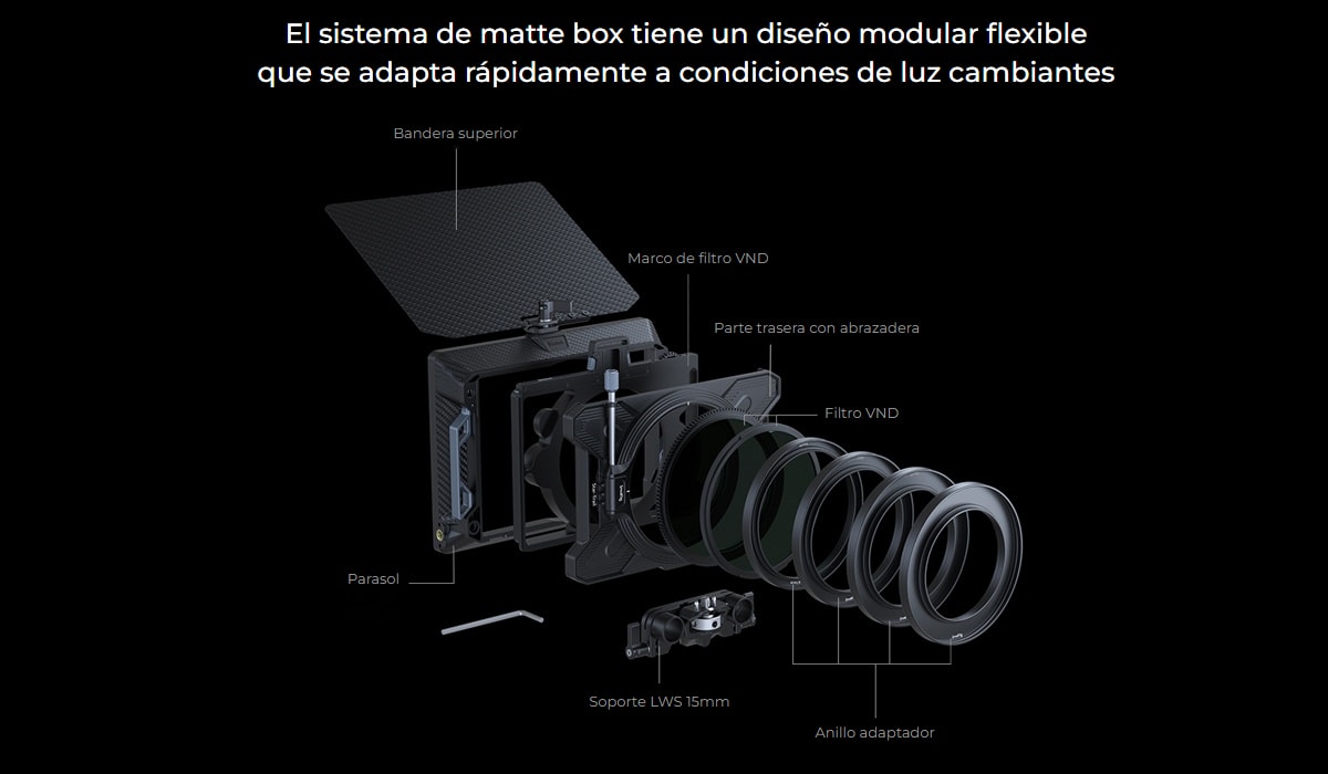 SmallRig Multifunctional Modular Matte Box 95mm VND Kit 3645