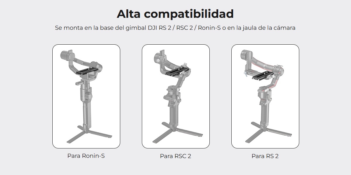 SmallRig Quick Release Plate pro DJI RS 2 / RSC 2 / Ronin-S 3158B
