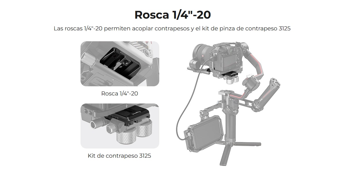 SmallRig Quick Release Plate pro DJI RS 2 / RSC 2 / Ronin-S 3158B