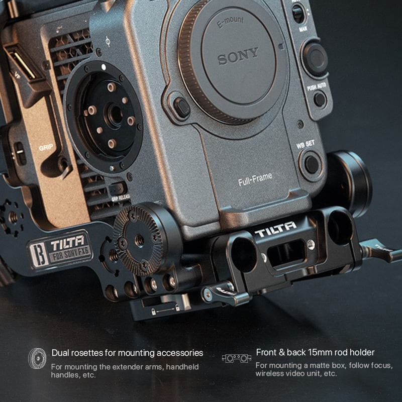 Placa base con rosetas ARRI y varillas de 15 mm