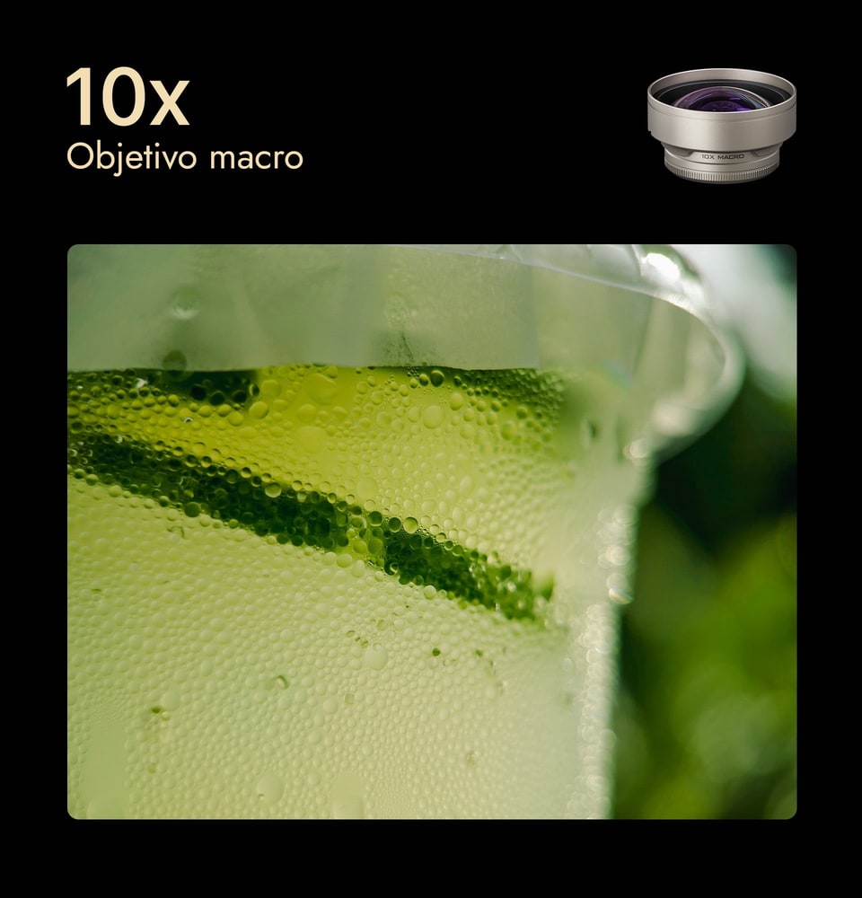 Ampliación 10× con detalle limpio