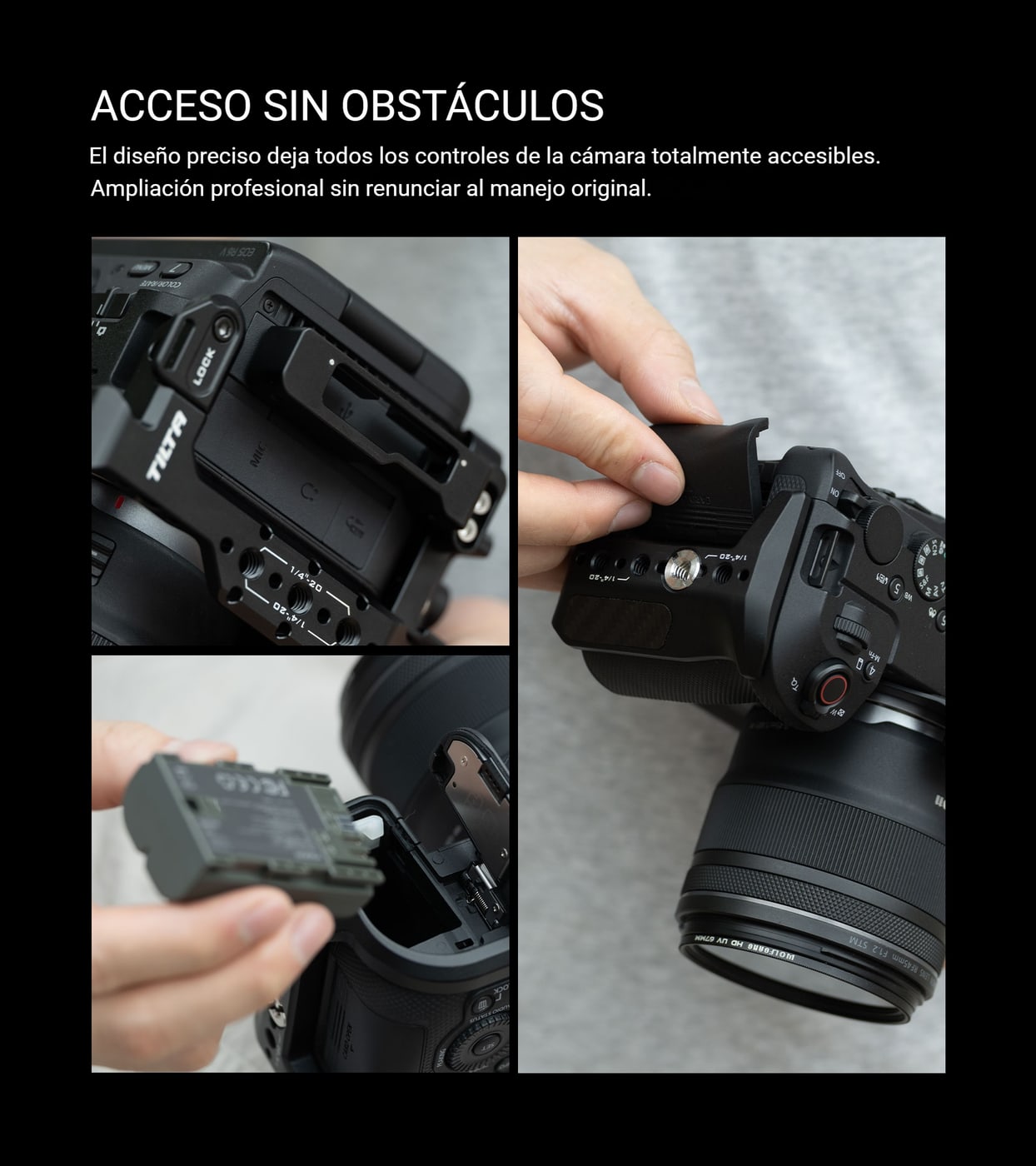 Acceso sin obstáculos a controles y puertos