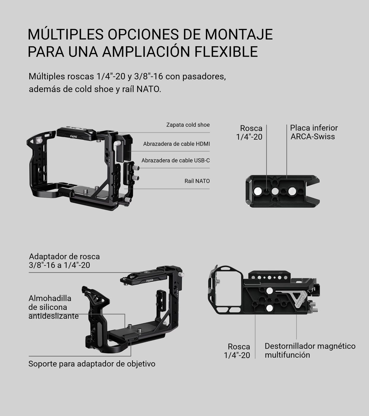 Puntos de montaje para ampliar