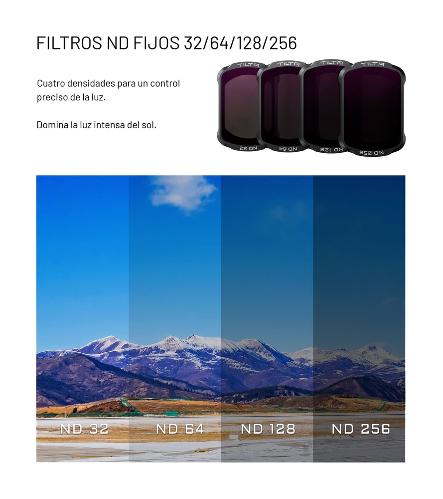 Seis filtros: ND, Black Mist y CPL