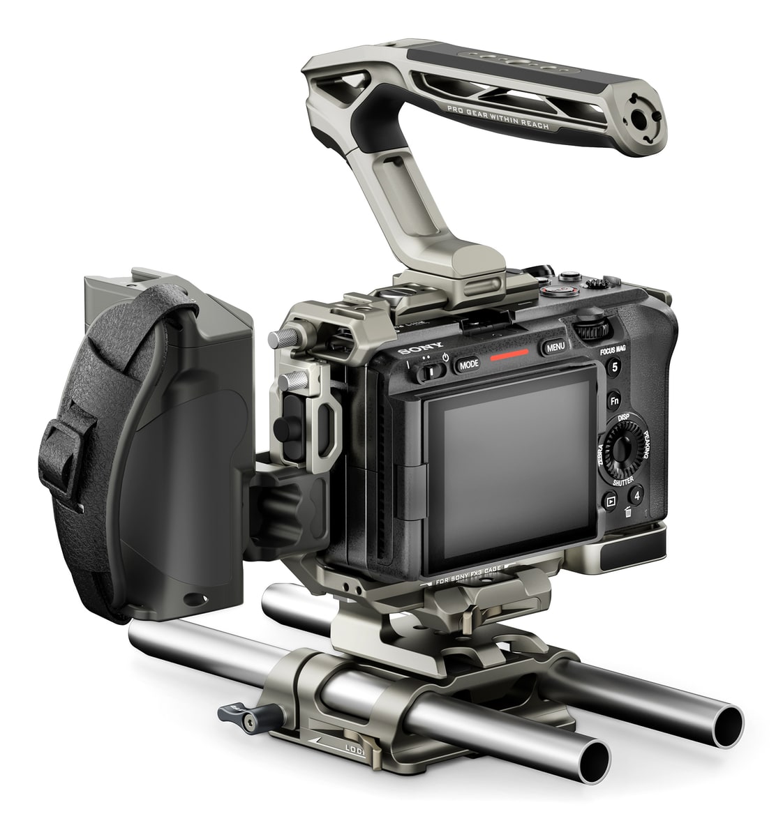 Placa base y varillas de 15 mm para matte box y follow focus