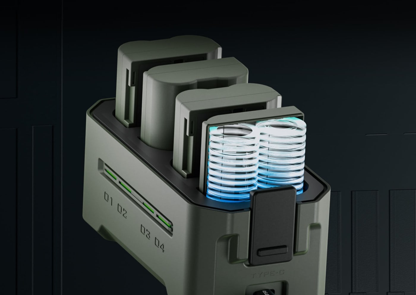 Carga de 45 W: cuatro baterías en tres horas