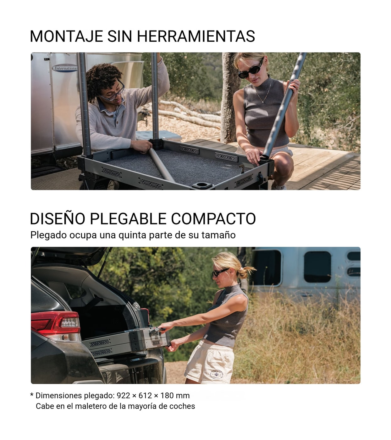 Se monta sin herramientas, se pliega en maleta