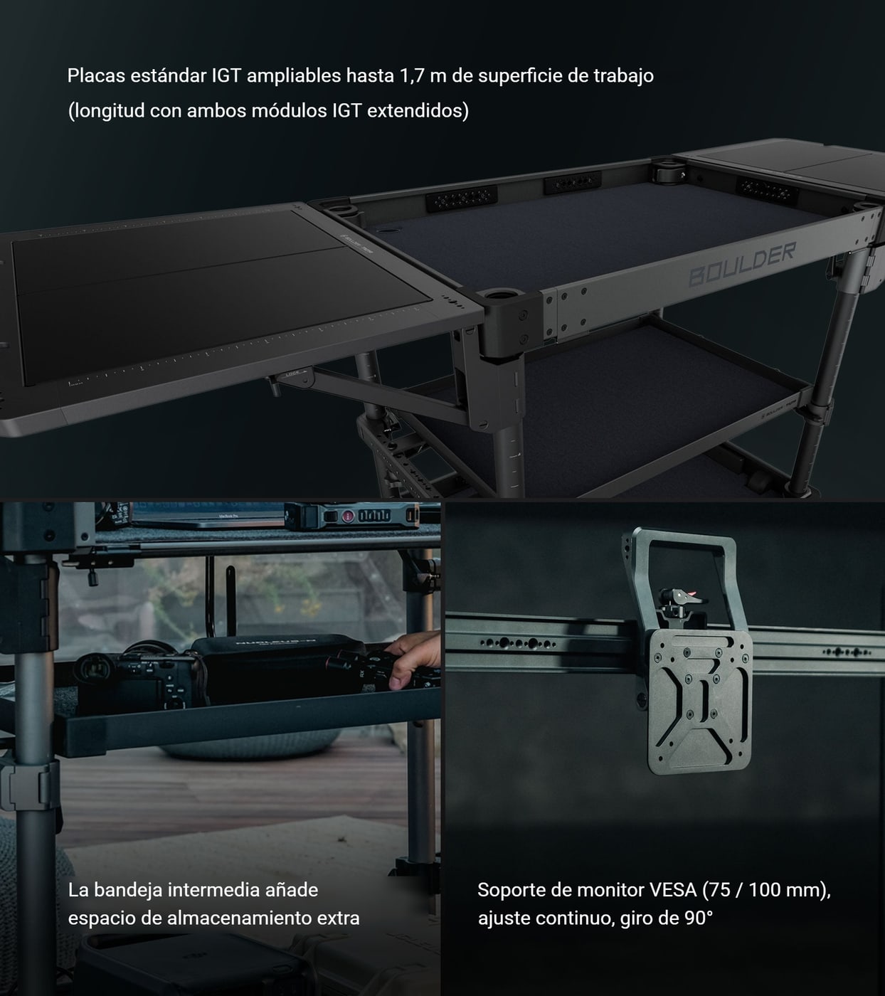 Superficie de trabajo ampliable