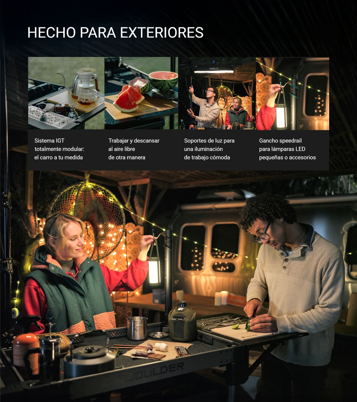 Al aire libre, de acampada o en expedición