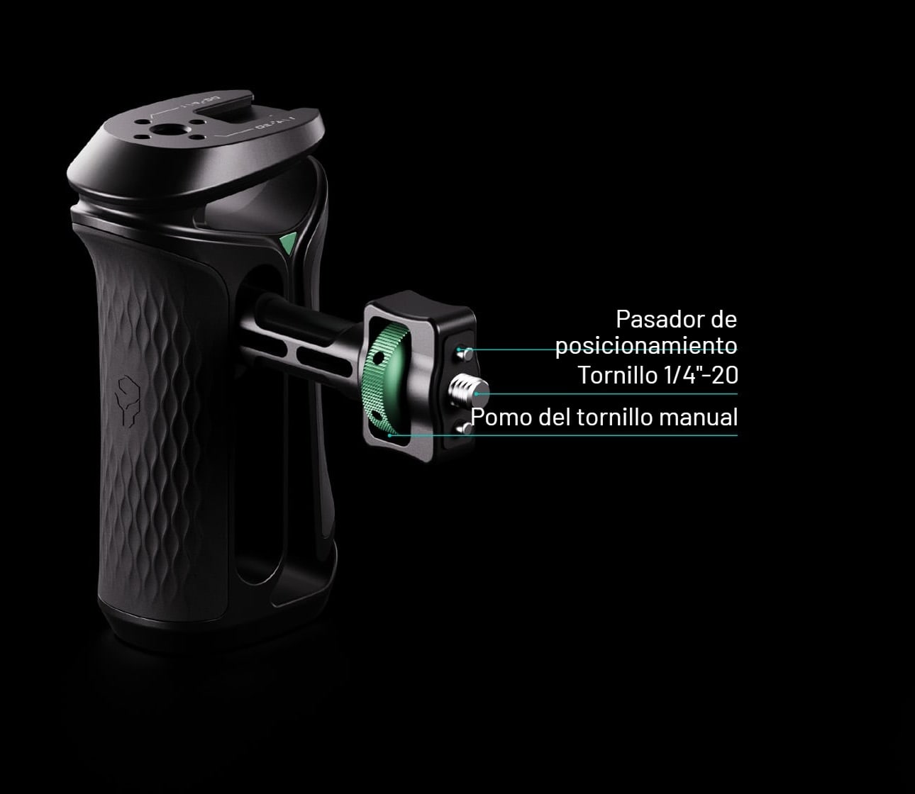 TA-XSH1-B — 1/4"-20 con pasadores de posicionamiento