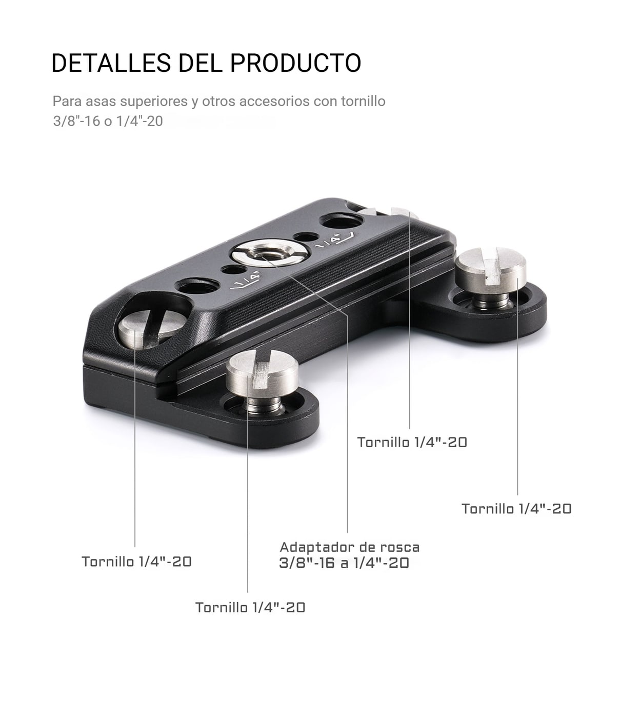 Puntos de montaje para asa y accesorios