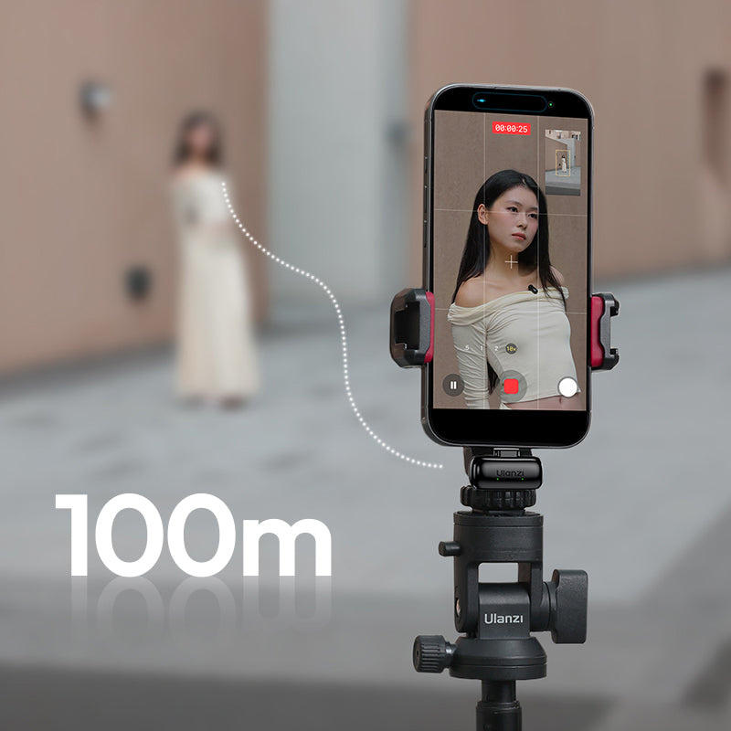 Ulanzi A200 Mini Mic černý – Bezdrátový dosah až 100 m