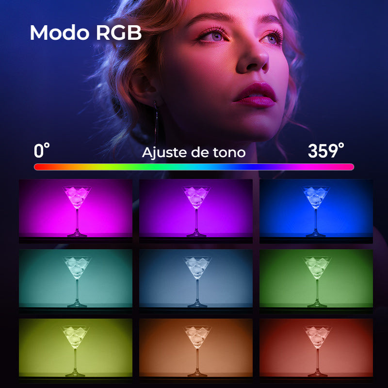 Ulanzi C01RGB 10W Pocket light – Režim RGB: plná barevná paleta