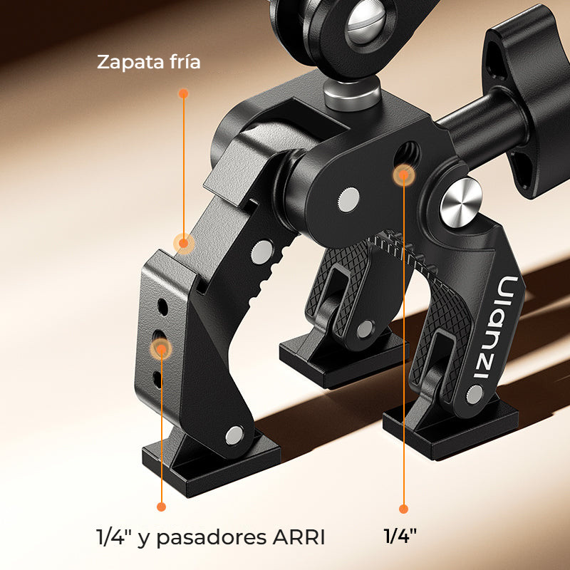 Ulanzi CO78 Super Clamp Kit – Cold shoe, závit 1/4″ a kolíky ARRI