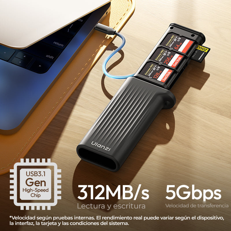 Ulanzi CR2 All-in-One Card Case (Black) – Přenos až 312 MB/s