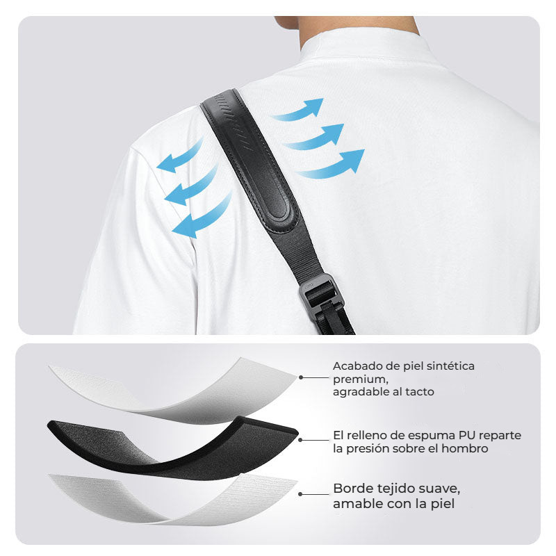Ulanzi CSS1 U-Snap Camera Shoulder Strap (Mercury Silver) – Pohodlí na rameni