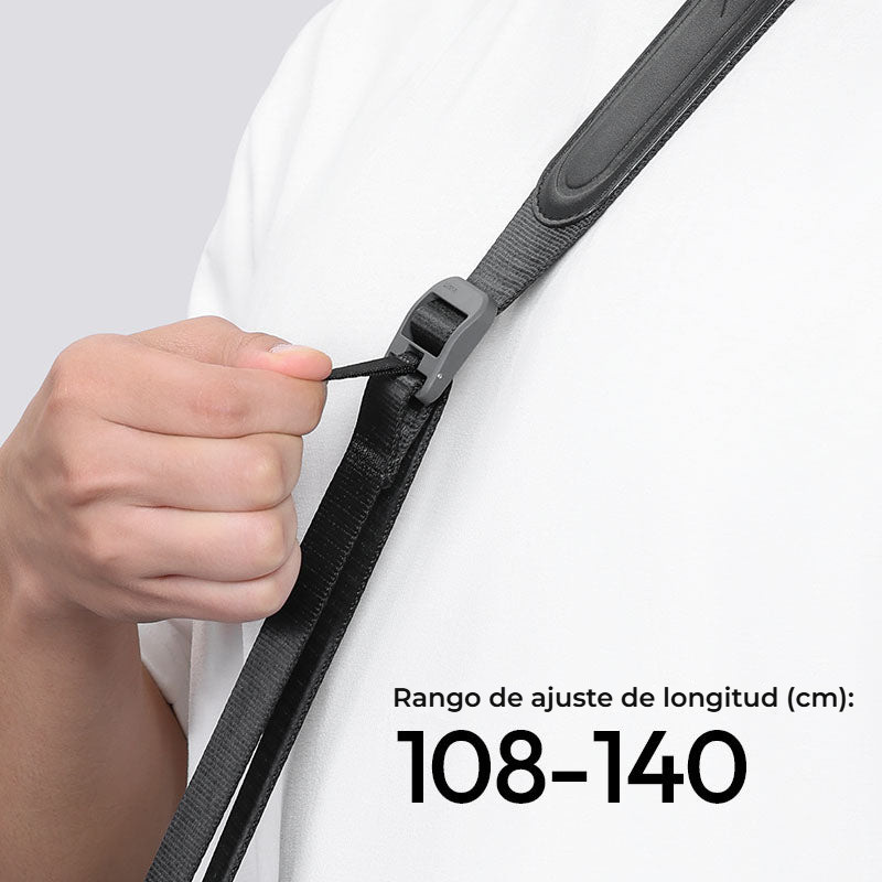 Ulanzi CSS1 U-Snap Camera Shoulder Strap (Mercury Silver) – Nastavení délky 108–140 cm