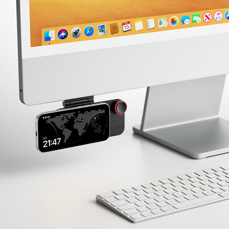Ulanzi CW15 Qi2 15W bezdrátová nabíječka pod monitor – Otočné kolečko na hudbu i hlasitost