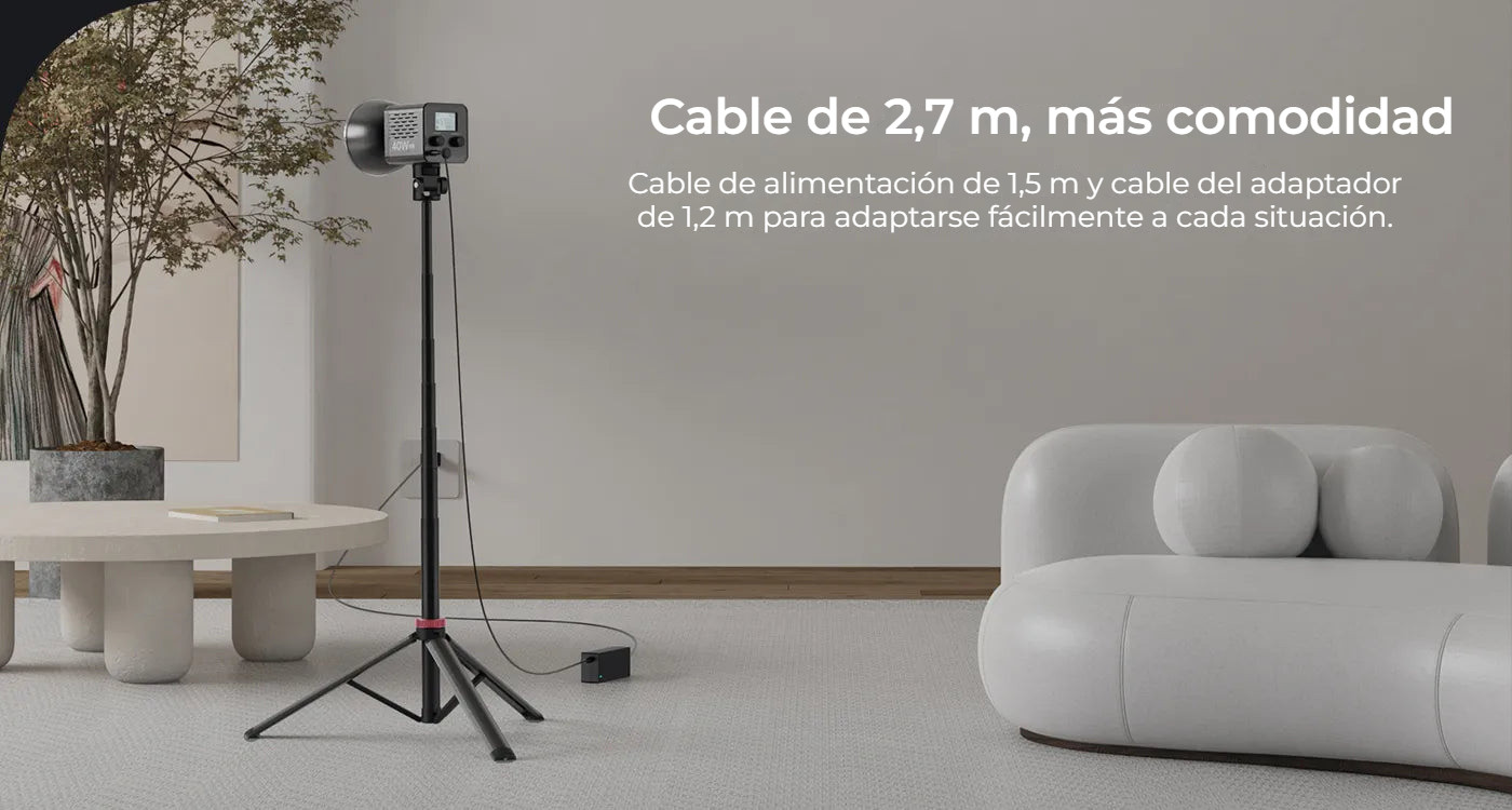 Ulanzi HT005 napájecí adaptér EU plug – Kabel 2,7 m pro volné umístění
