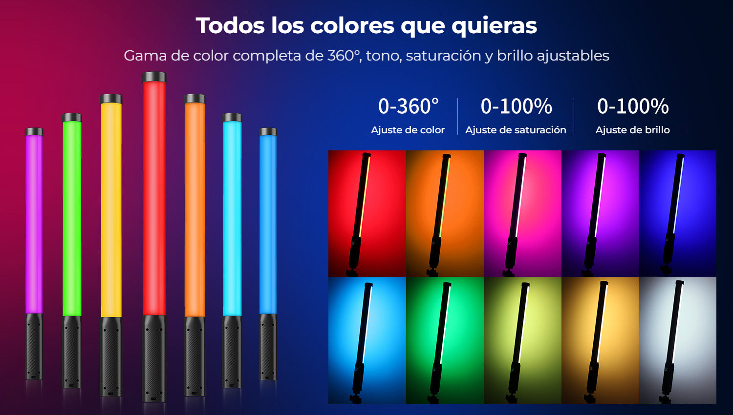 Ulanzi VL119 RGB LED tyč 10 W – Všechny barvy, které chcete