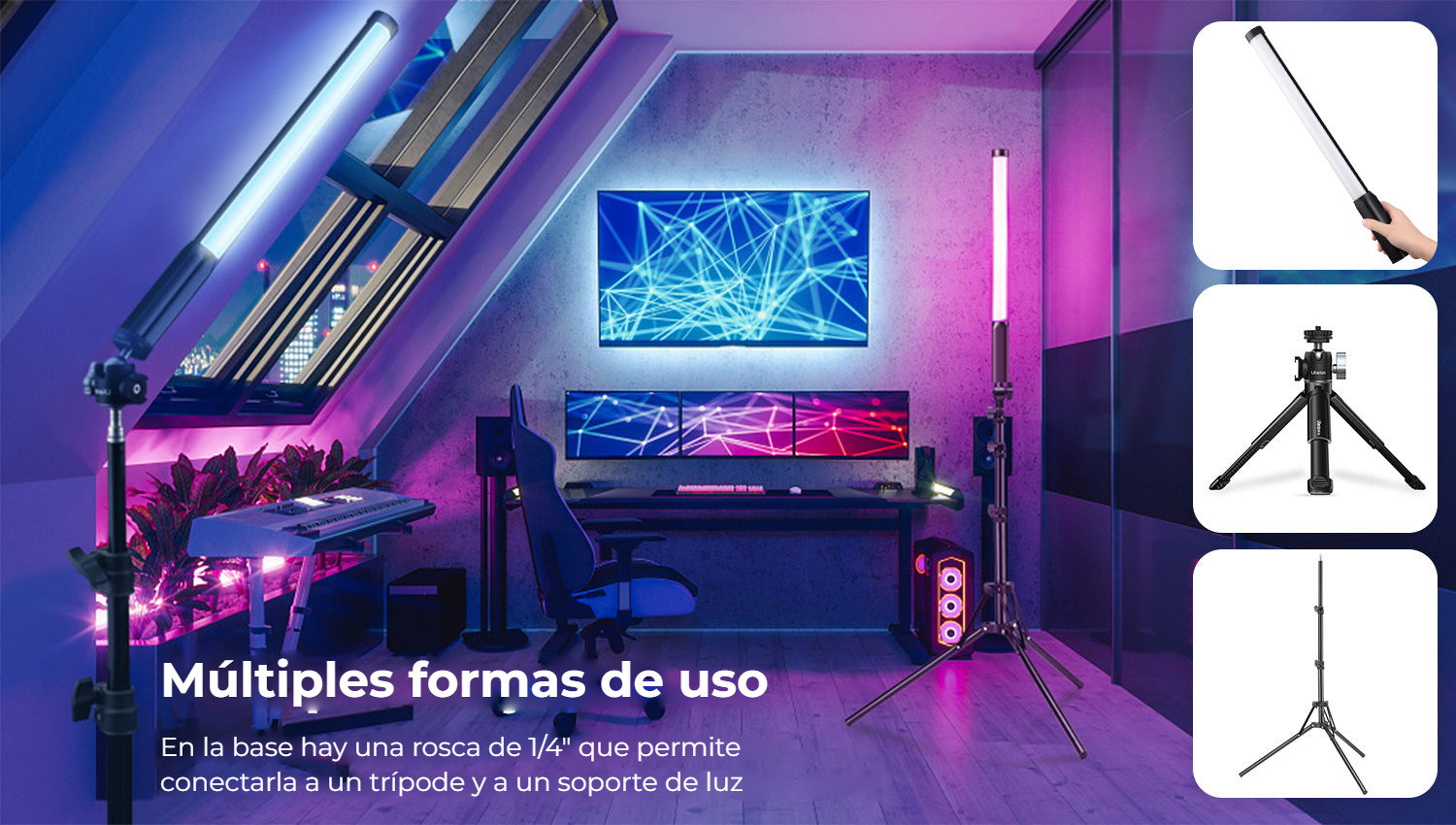 Ulanzi VL119 RGB LED tyč 10 W – Více způsobů použití