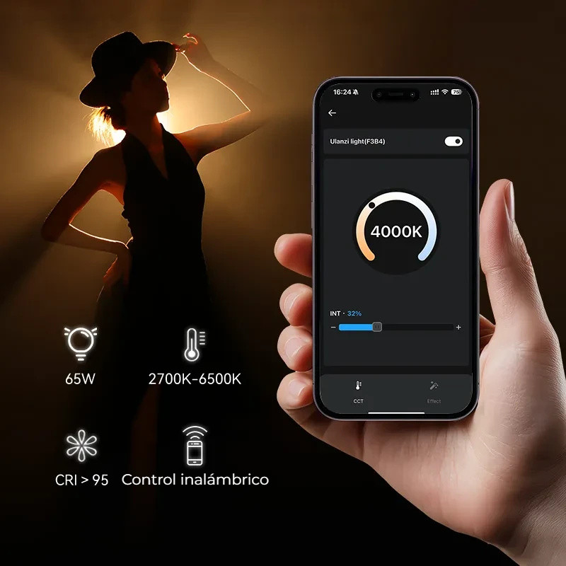 Ulanzi EC65 LED světlo 65 W – Ovládání z aplikace