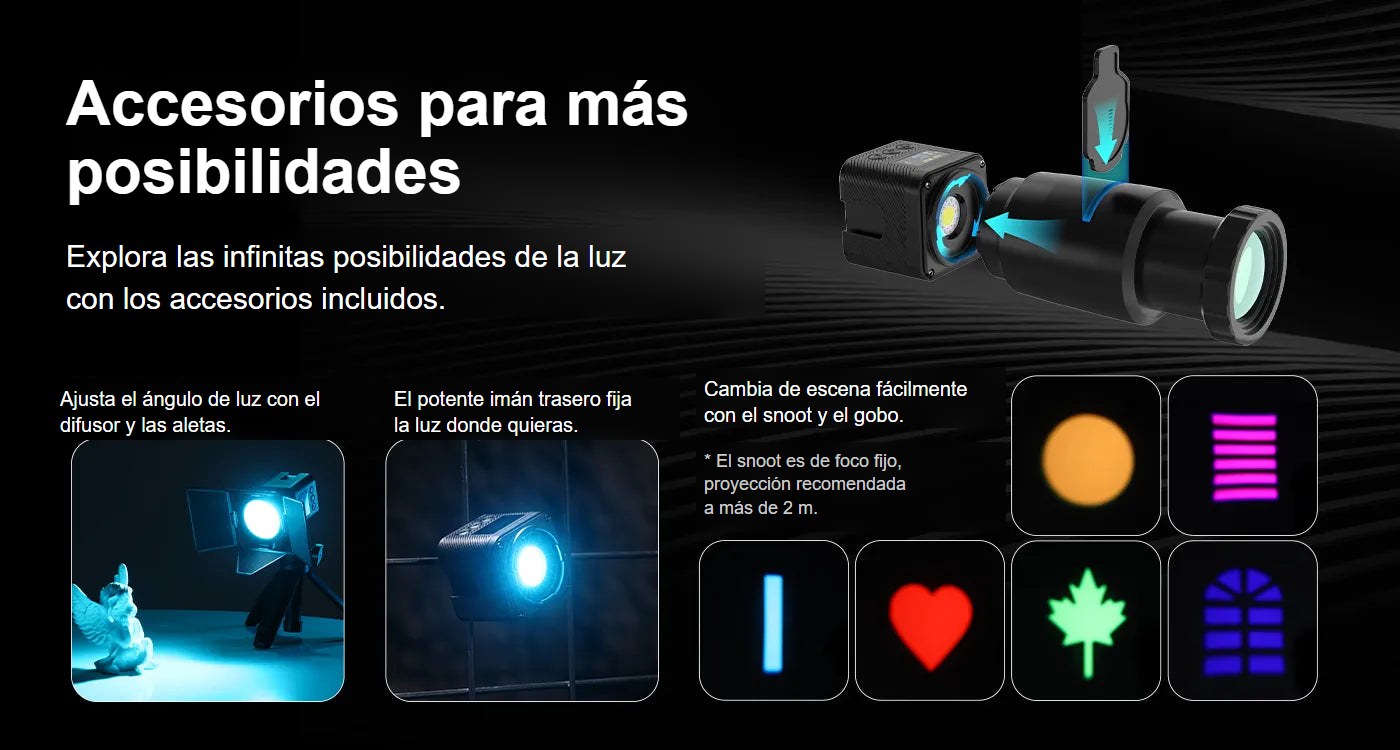Ulanzi L3 RGB COB Fill Light – Příslušenství pro více možností