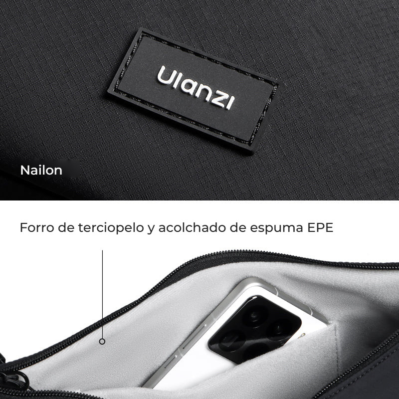 Ulanzi HMN1 taška přes rameno, černá – Odolný nylon a měkká podšívka