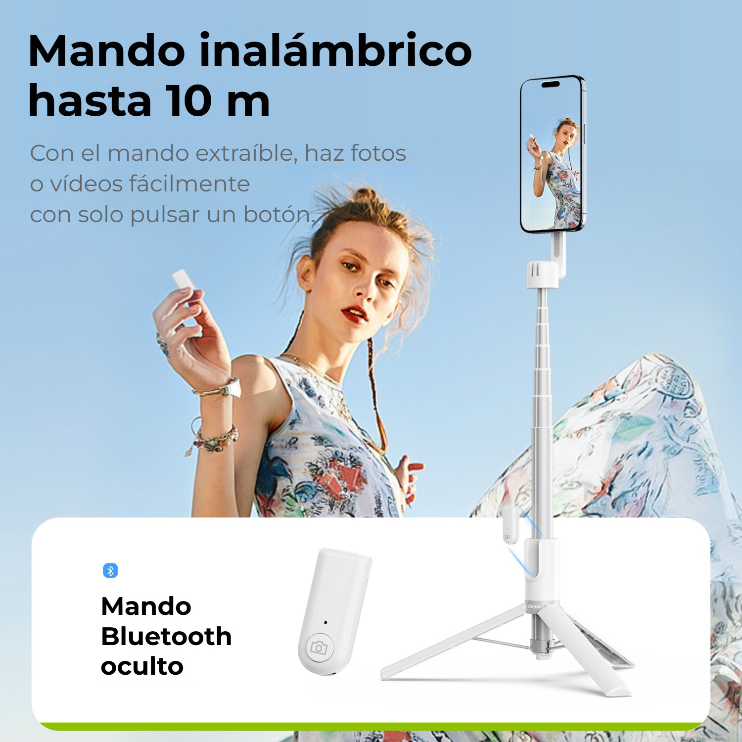 Ulanzi MG-003 Pro V3 bílý – Skryté dálkové ovládání do 10 m