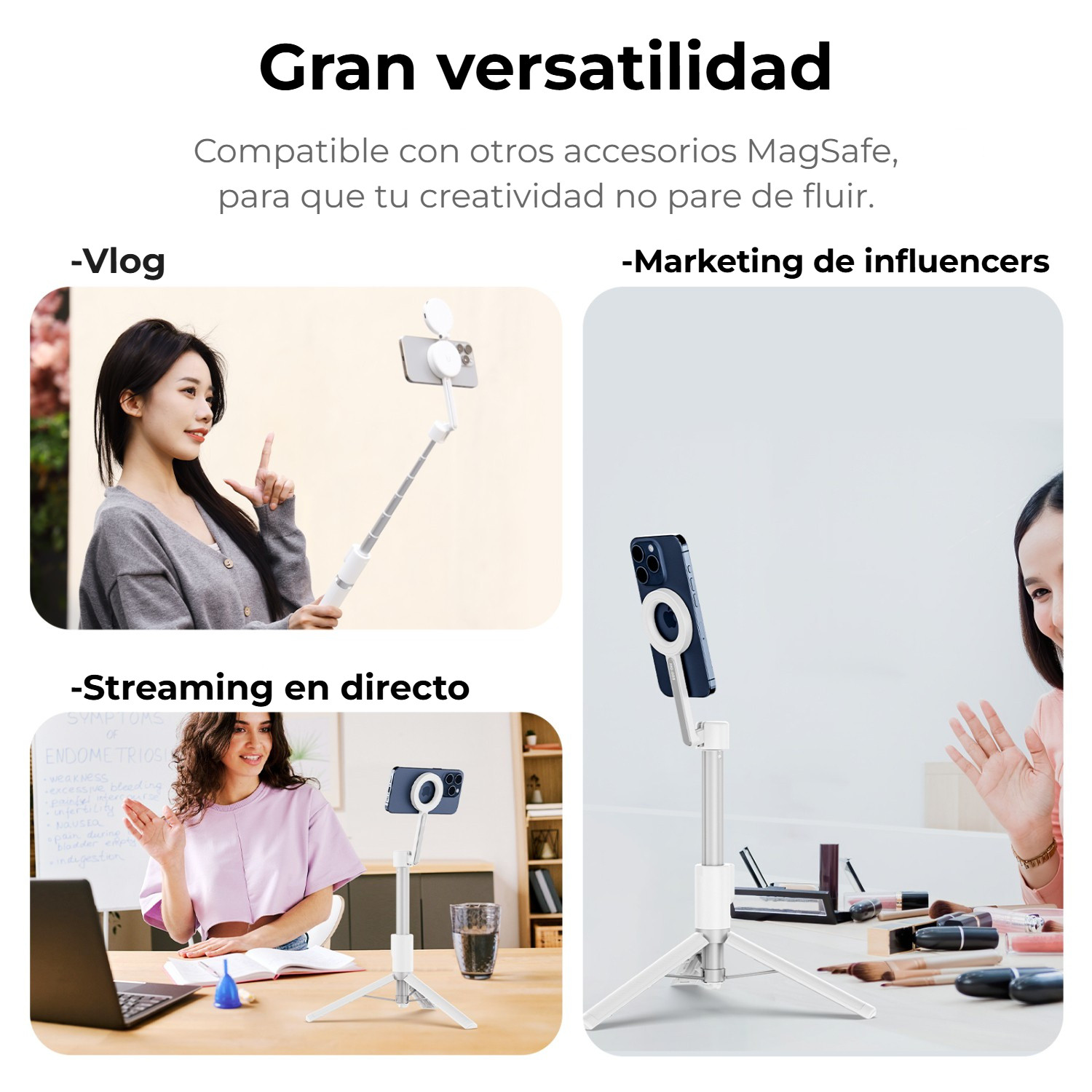 Ulanzi MG-003 Pro V3 bílý – Pro vlogy, streamy i influencery