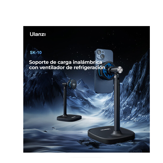 Ulanzi SK-10 magnetický nabíjecí stojan s chlazením – Magnetické nabíjení až 18 W