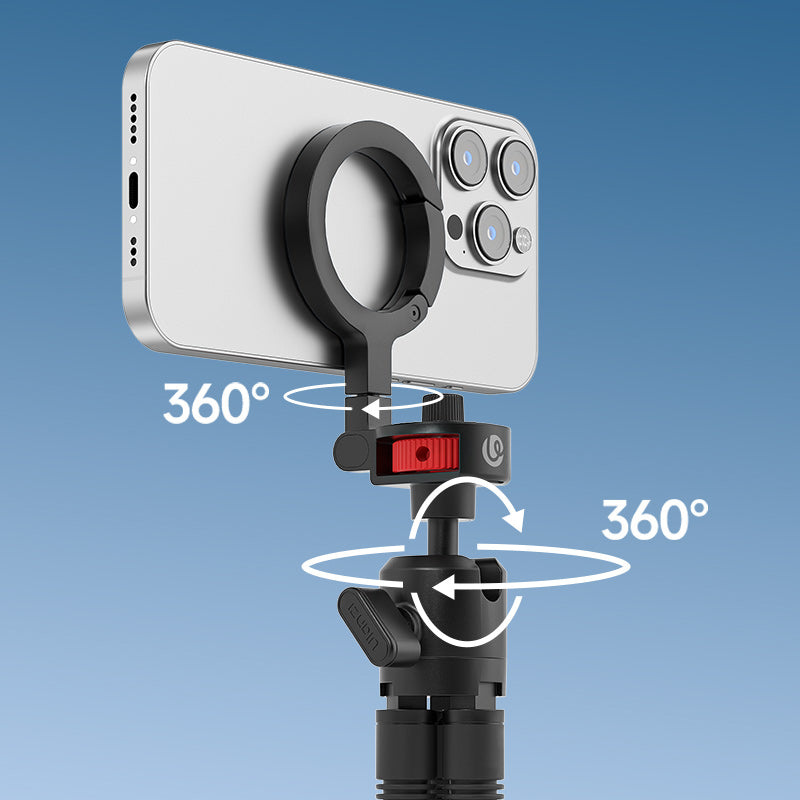 Ulanzi MT30 magnetický ohebný stativ – Kulová hlava s otáčením o 360°
