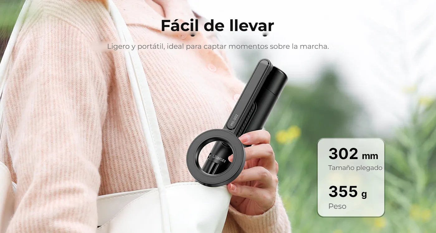 Ulanzi MG-002 Max V3 magnetická selfie tyč – Snadné přenášení